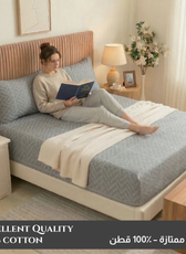 Egyptian Cotton Twin Size Printed Fitted Sheet 120X200+30CM with Pillow Case (28B)