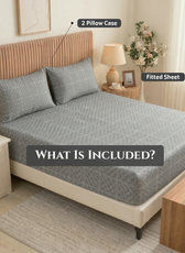 Egyptian Cotton Twin Size Printed Fitted Sheet 120X200+30CM with Pillow Case (28B)