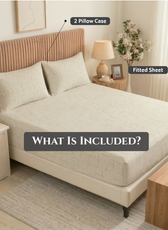 Egyptian Cotton King Size Printed Fitted Sheet 180X200+30CM with Pillow Case (21B)