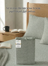 Egyptian Cotton Twin Size Printed Fitted Sheet 120X200+30CM with Pillow Case (5B)