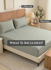 Egyptian Cotton Twin Size Printed Fitted Sheet 120X200+30CM with Pillow Case (5B)