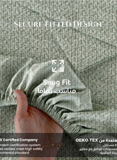 Egyptian Cotton Twin Size Printed Fitted Sheet 120X200+30CM with Pillow Case (5B)