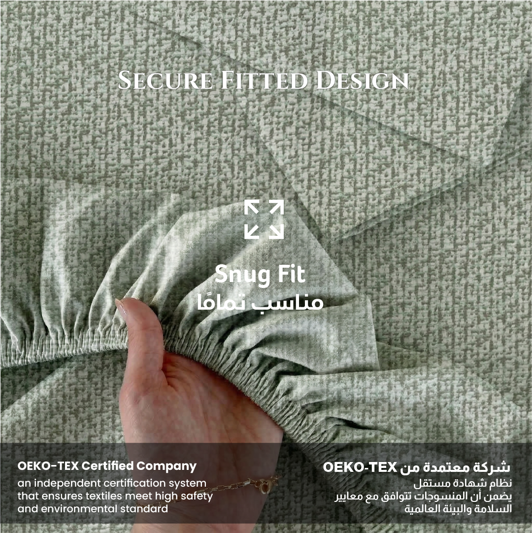 Egyptian Cotton Twin Size Printed Fitted Sheet 120X200+30CM with Pillow Case (5B)