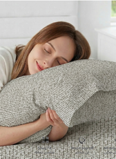 Egyptian Cotton King Size Printed Fitted Sheet 180X200+30CM with Pillow Case (17B)