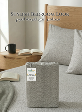 Egyptian Cotton King Size Printed Fitted Sheet 180X200+30CM with Pillow Case (17B)