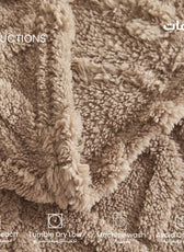 Premium Jacquard Blanket Double Size 220x240 Coffee Color - Cotton Home