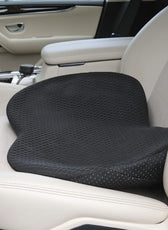Spine Black Lumbar Support Memory Foam Cushion for Car Seats – 46x35x10cm