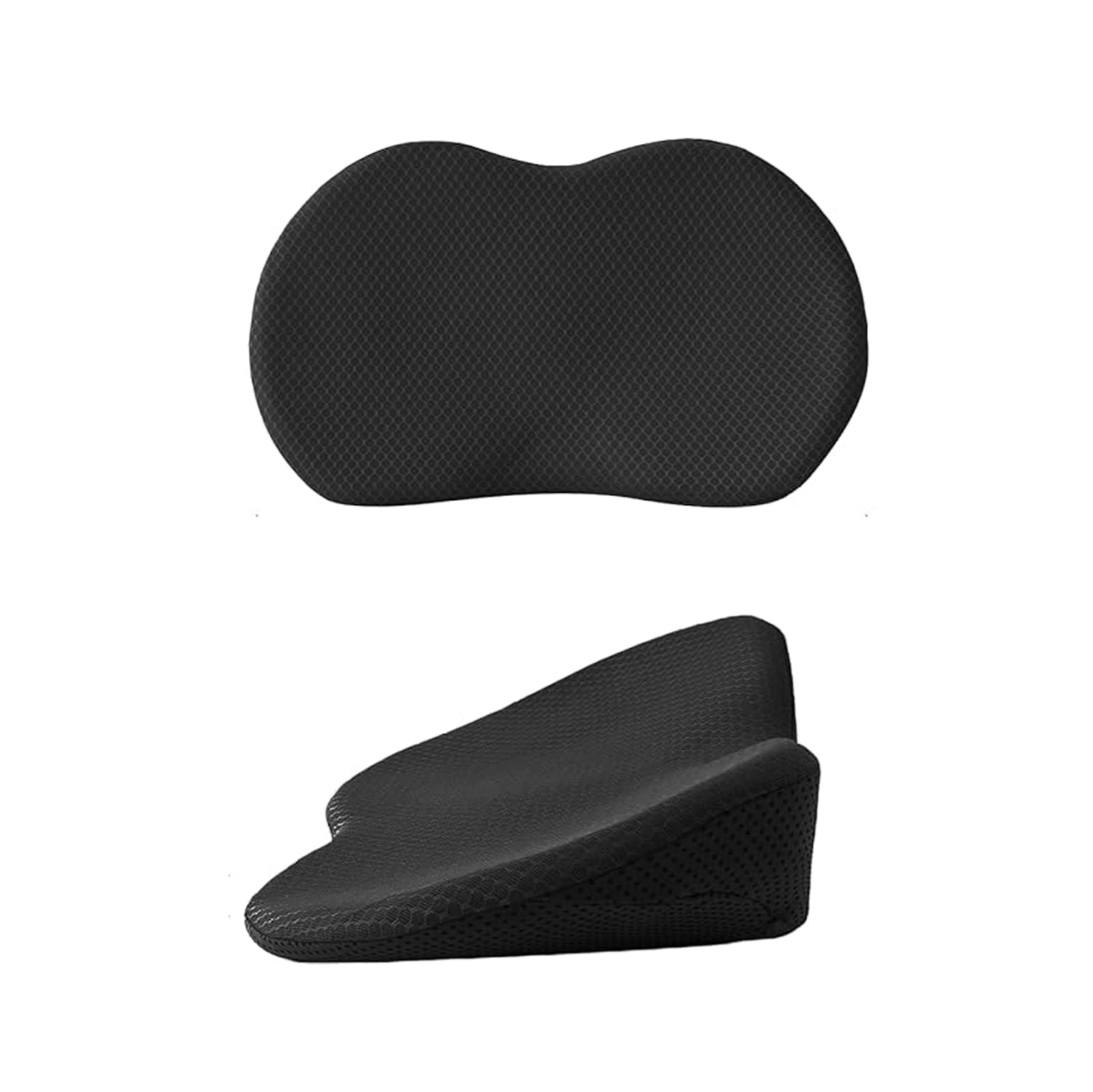 Spine Black Lumbar Support Memory Foam Cushion for Car Seats – 46x35x10cm