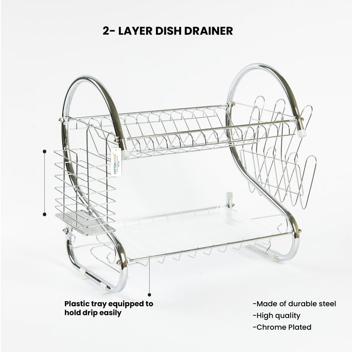 Stainless Steel Dish Rack with Removable Drain Board
