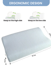 Ergo Gel-Infused Memory Foam Pillow Cervical Support for Neck and Shoulders 35x55cm