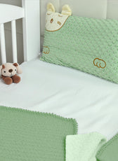 Skin Friendly Velvet Kids Pillow Green