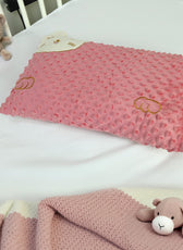 Skin Friendly Velvet Kids Pillow Pink