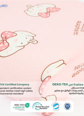 Kids Memory Foam Pillow with Breathable Pink Cover Soft & Ergonomic Support 38x27cm