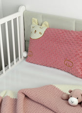 Skin Friendly Velvet Kids Pillow Pink