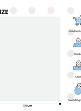 Polka Baby Blanket – Ultra Soft, Lightweight & Cozy Plush 144x110cm Brown