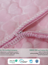 Baby Breathable Swaddle Blanket – Ultra Soft, Lightweight & Cozy Plush with Embossed Hearts, 90x80cm Pink