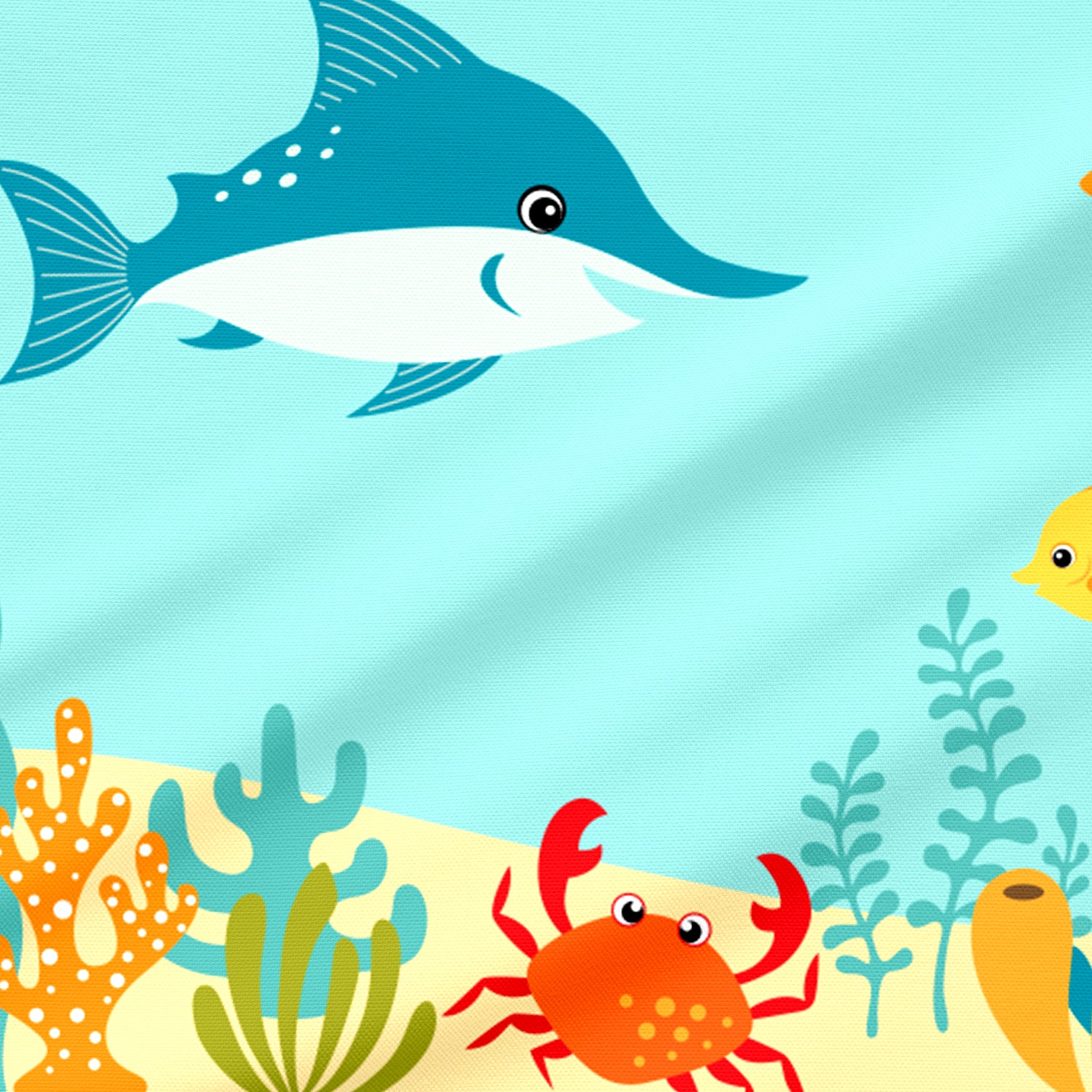 Kids Duvet Cover Set 3 Pcs - Aqua Print | 135x220cm | Microfiber | Cotton Home - Cotton Home