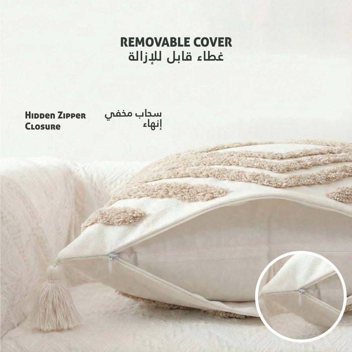 Boho Handcrafted Throw Pillow 45x45cm Filled Cushion with Arrow Design Pack of 2