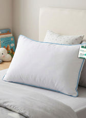 Cotton Kids Pillow 30x45cm Soft & Breathable 100% Cotton with Blue Cord