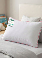 Cotton Kids Pillow 30x45cm Soft & Breathable 100% Cotton with Pink Cord
