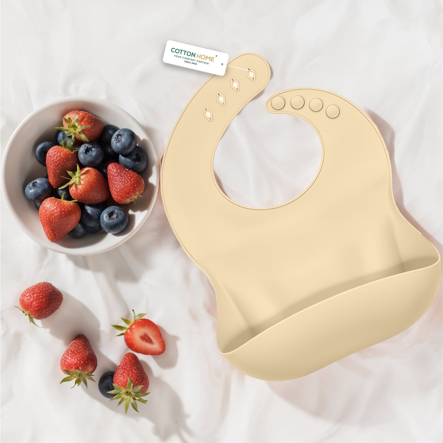 Adorable Silicone Baby Bibs  Set of 3 – Soft, Waterproof & Adjustable (3-72 Months)