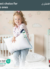 Cotton Kids Pillow 30x45cm Soft & Breathable 100% Cotton with Blue Cord