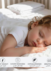 Cotton Kids Pillow 30x45cm Soft & Breathable 100% Cotton with Pink Cord