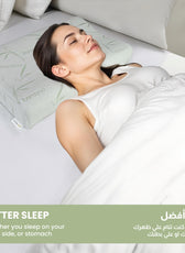 Bamboo Cervical Ergonomic Memory Foam Pillow - Cotton Home