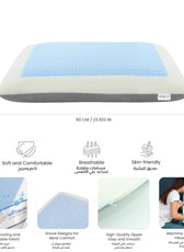 Gel Memory Foam Pillow 60x40 Removable Cover - Cotton Home