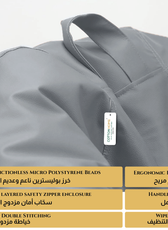 Adult Bean Bag Chair Premium PU Leather  62x105cm - Dark Grey