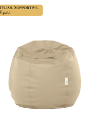 Adult Bean Bag Chair Premium PU Leather  62x105cm - Beige
