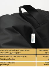 Kids Bean Bag Chair Premium PU Leather 50x80x80cm - Black