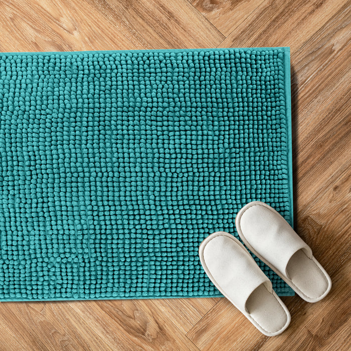 Luxury Shaggy Cobblestone Bathmat - Super Absorbent & Soft - Green | Cotton Home - Cotton Home