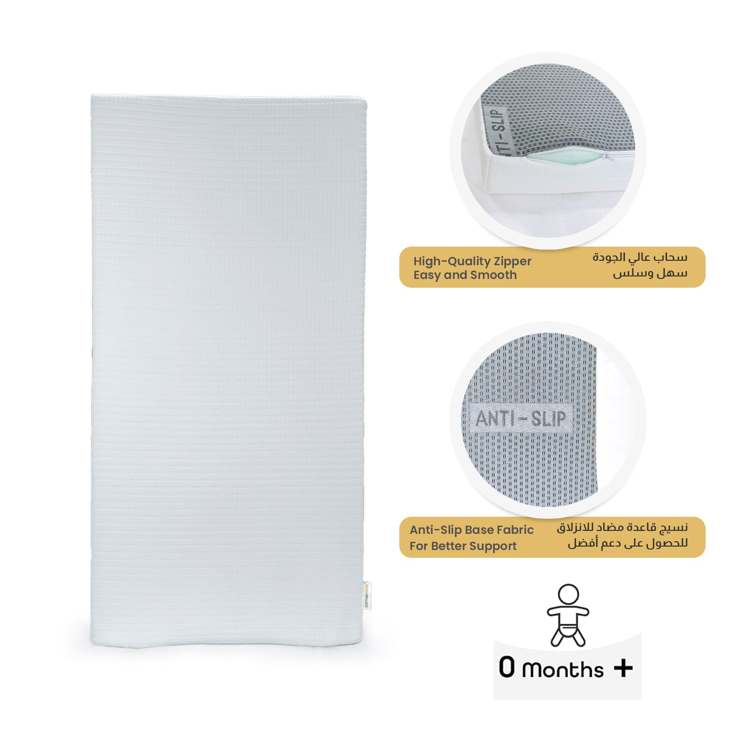 Cot Mattresses, 120 x 60cm Crib Mattress with Extra Thick 10 cm Memory Foam & Removable Washable Cover, Breathable, Anti Allergenic and Water Resistant Toddler Bed Mattress - Cotton Home