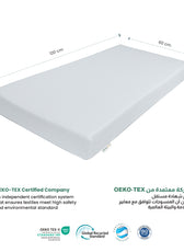 Cot Mattresses, 120 x 60cm Crib Mattress with Extra Thick 10 cm Memory Foam & Removable Washable Cover, Breathable, Anti Allergenic and Water Resistant Toddler Bed Mattress - Cotton Home