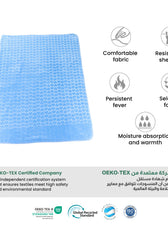 Premium Baby Blanket – Ultra Soft, Lightweight & Cozy Plush with Embossed Hearts, 140x110cm Blue