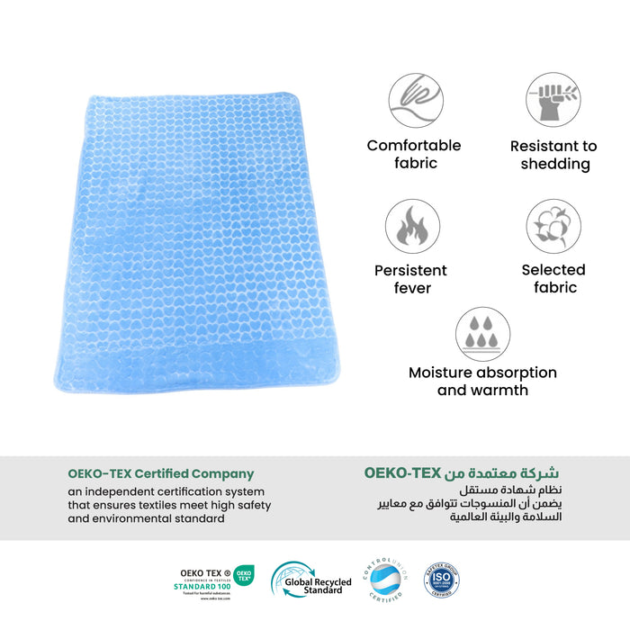 Premium Baby Blanket – Ultra Soft, Lightweight & Cozy Plush with Embossed Hearts, 140x110cm Blue