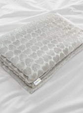 Premium Baby Blanket – Ultra Soft, Lightweight & Cozy Plush with Embossed Hearts, 140x110cm Grey