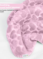 Premium Baby Blanket – Ultra Soft, Lightweight & Cozy Plush with Embossed Hearts, 140x110cm Pink