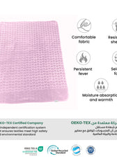 Premium Baby Blanket – Ultra Soft, Lightweight & Cozy Plush with Embossed Hearts, 140x110cm Pink