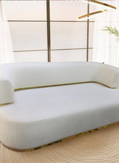 Nova 3-Seater Velvet Sofa in  – Luxurious Comfort, L230cm x W110cm x H86cm - Cotton Home