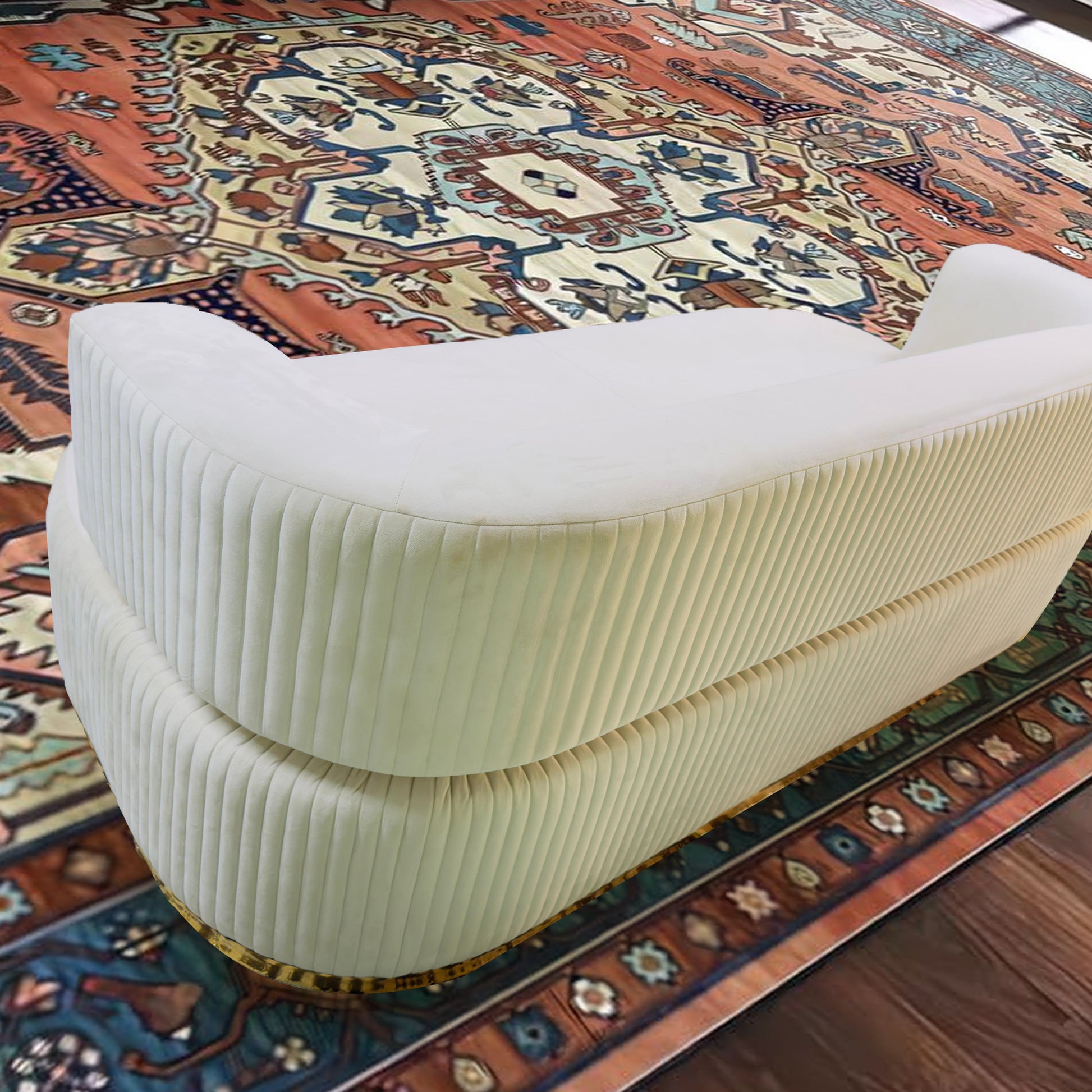 Nova 3-Seater Velvet Sofa in  – Luxurious Comfort, L230cm x W110cm x H86cm - Cotton Home