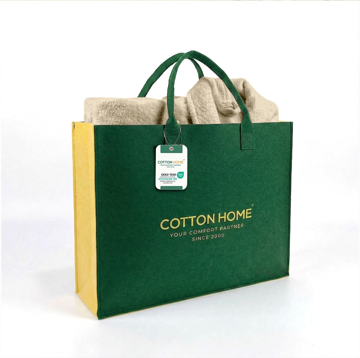 Luxury 7PC Egyptian Cotton Bath Bundle Set Linen – Bathrobe, Towels, Slippers