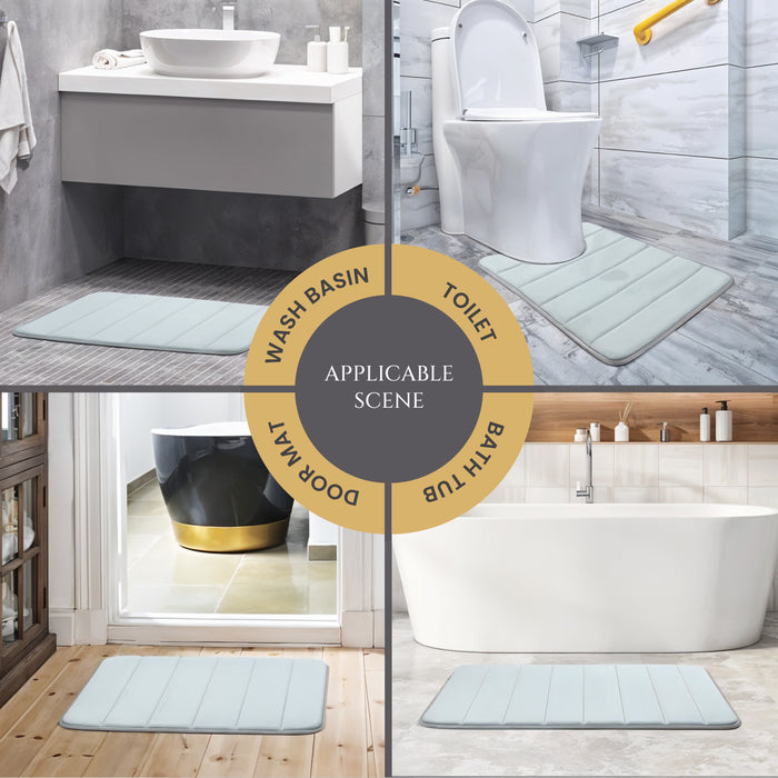 Memory Foam Bath Mats – 3-Piece Non-Slip Bathroom Rug Set for Ultimate Comfort & Absorbency