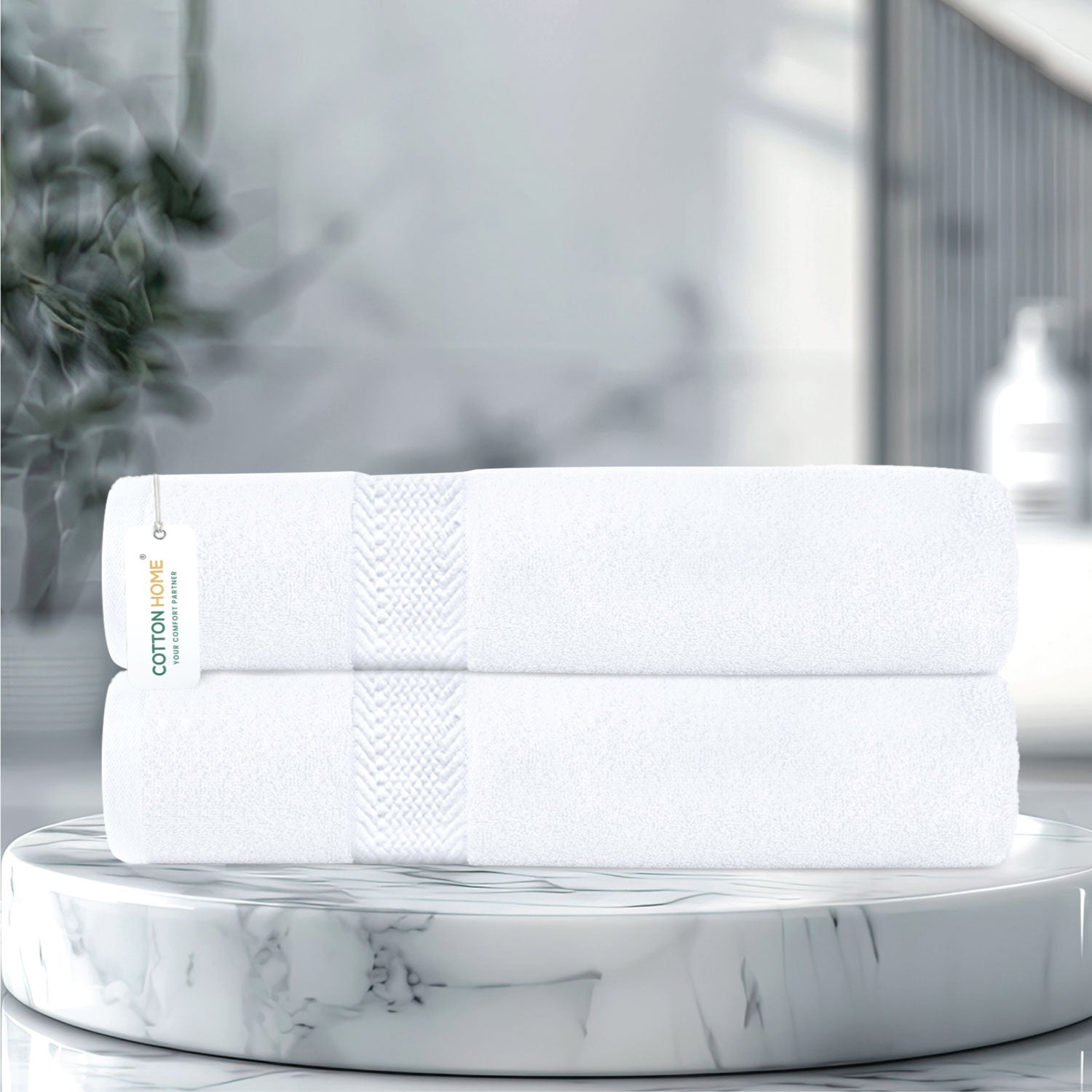 Cotton Bath Sheet 90x180CM 2 Piece Set-Soft Feel, Quick Dry, Highly Absorbent Durable Towels