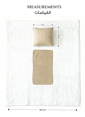Dormella 2-in-1 Cushion with Blanket 40x40cm Cushion with 160x220cm Blanket Beige