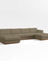 Tidal Double Chaise Fabric Sectional Sofa  Luxury Seating by Cotton Home - Cotton Home