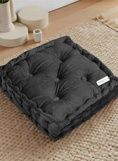 Serenity Velvet Multipurpose Seat Cushion 40x40cm  Pack of 2  Square Shape Seating - Cotton Home