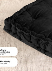 Serenity Velvet Multipurpose Seat Cushion 40x40cm Square Shape Seating - Cotton Home