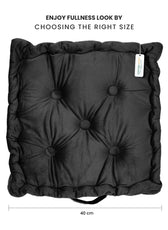 Serenity Velvet Multipurpose Seat Cushion 40x40cm  Pack of 2  Square Shape Seating - Cotton Home